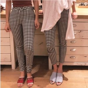 Free People Gingham Skinny Pants